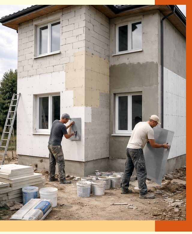 Утепление дома из газобетона в Белой Калитве от 4356 руб./м² — заказать у ТепломастерБкл